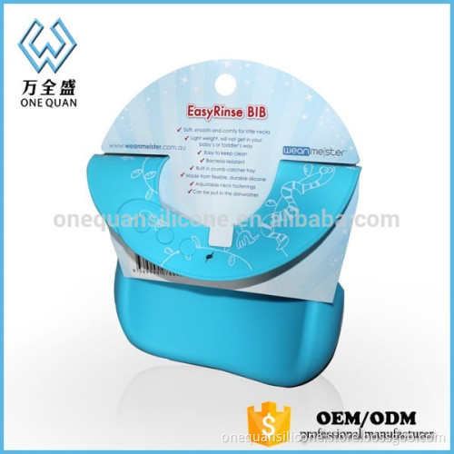 large food grade silicone infant eating bib